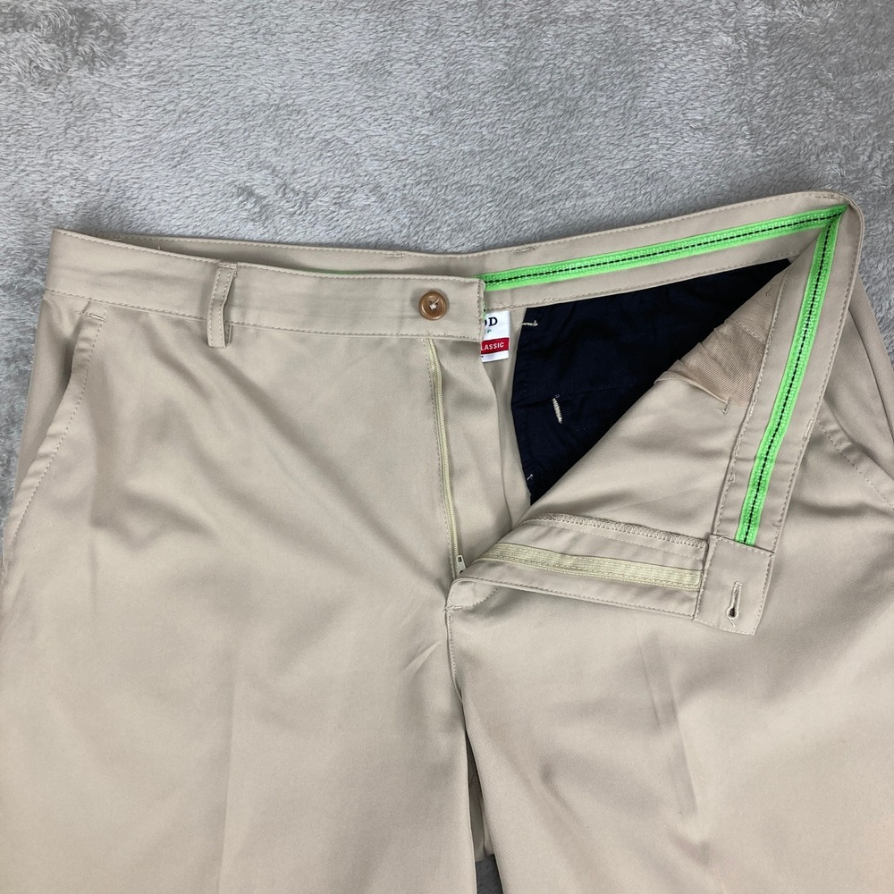IZOD Golf Classic Mens 36 Beige Shorts Flat Front Casual Active - Picture 7 of 14